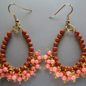 Peach Coral Hoops - HMJS