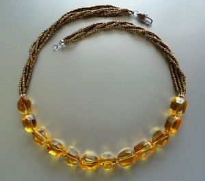 Golden Glass Necklace - HMJS