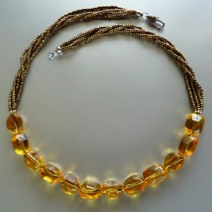 Golden Glass Necklace - HMJS