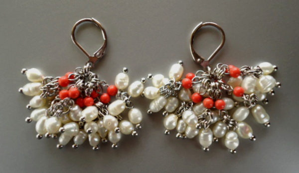 Pearl Fringe Earrings - HMJS