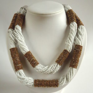White Double Dame Necklace