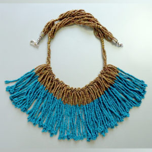 Teal Tasselled Bib