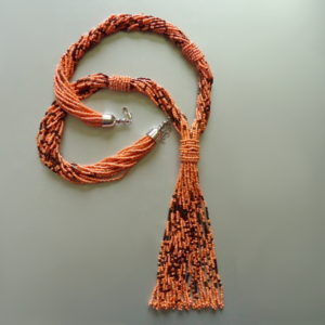 Peach - Coral Long Necklace