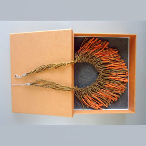 Orange Tasselled Bib