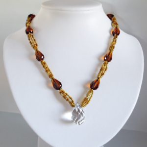 Crystal Drop Pendant Necklace