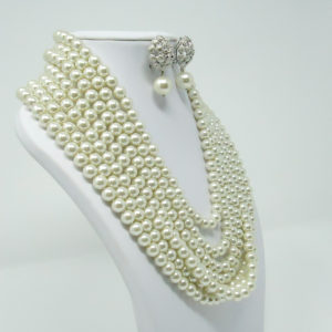 Cream Multistrand Pearl Necklace