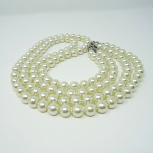 Long Cream Pearl Necklace