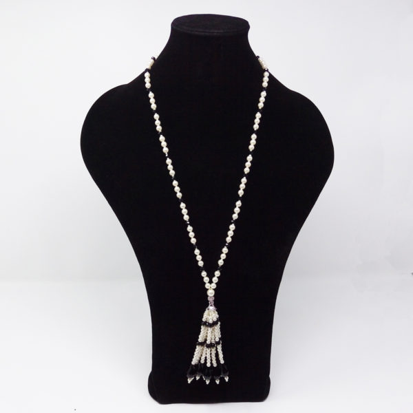 Long Pearl Tassel Necklace by HMJServices