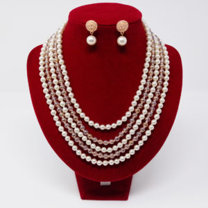 Layered Pearl and Glass Jewellery Set by HMJServices