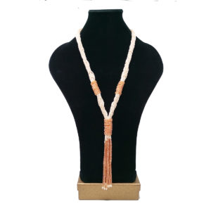 Cream Crystal 'Y' Necklace by HMJServices