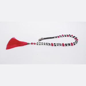 Pink Silk Tassel Necklace by HMJServices