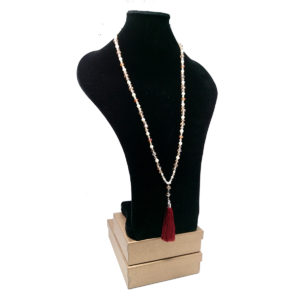 Short Silk Tassel Necklace by HMJServices