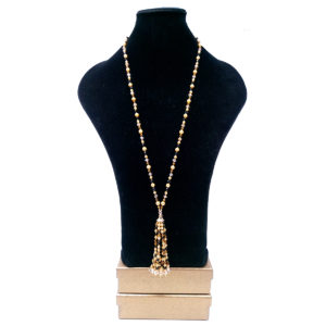 Bronzed Pearl Tassel Necklace by HMJServices