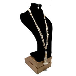 Cream Pearl 'Y' Necklace by HMJServices
