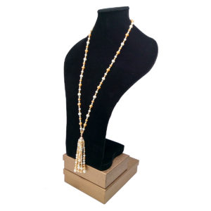 Classic Mixed Pearl Tassel Necklace - Image 2