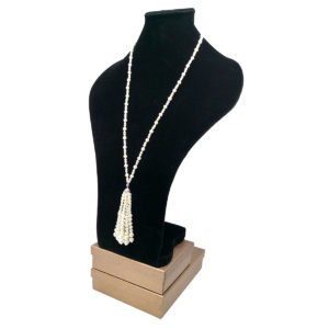 Classic Cream Pearl Tassel Necklace - Image 2