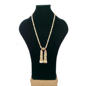 Double Tassel Mixed Pearl Necklace